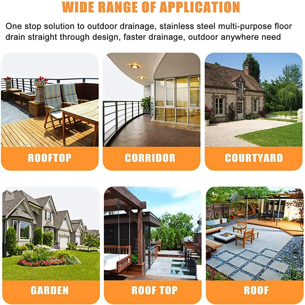 

1* Floor Drain Floor Drain For Roof Gutter Protection Leaf Trap Leaf Trap Gutter Silver Anti-clogging Exhaust Pipe
