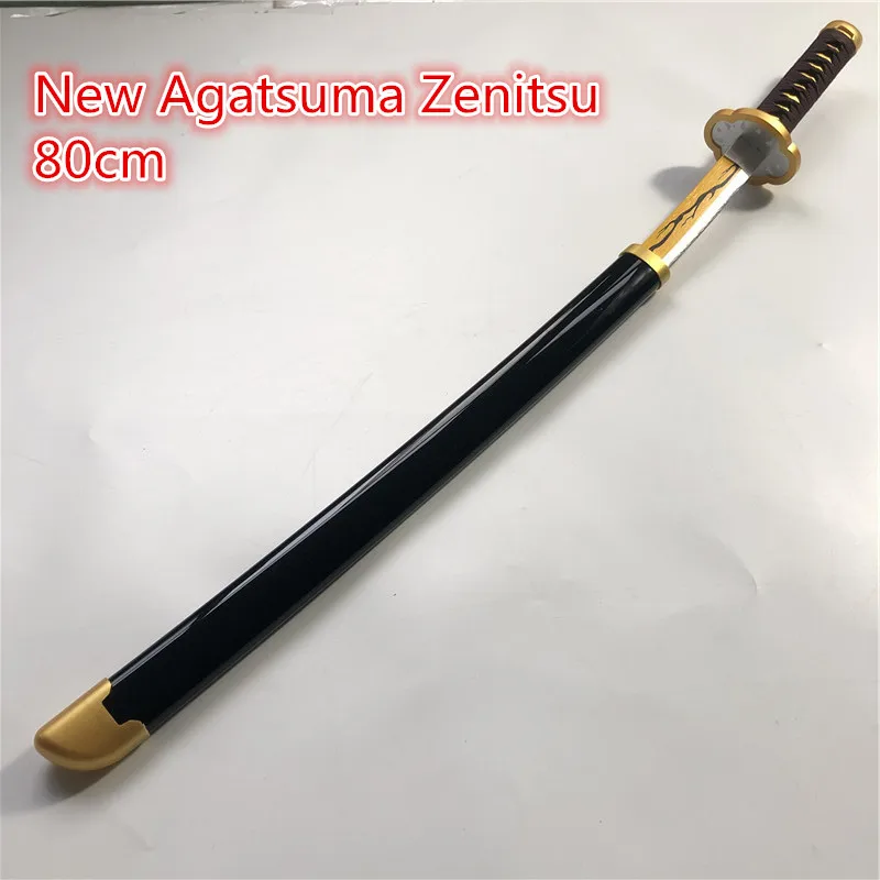 

Новинка, меч, оружие Agatsuma Zenitsu, косплей меч 1:1, нож ниндзя из аниме, деревянная игрушка, 80 см