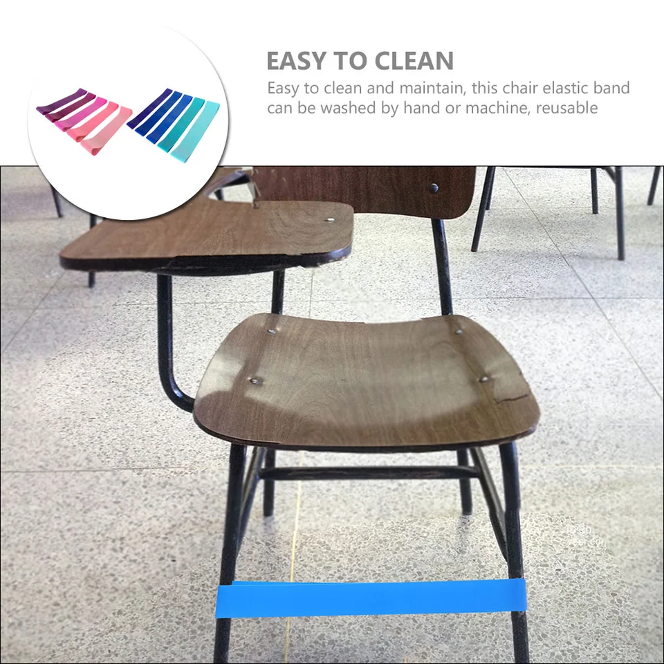 LOLPALONE 12 Bandas Elásticas Para Sillas De Aula: Herramienta Para TDAH, Pies Inquietos, Asiento Flexible (Negro)
