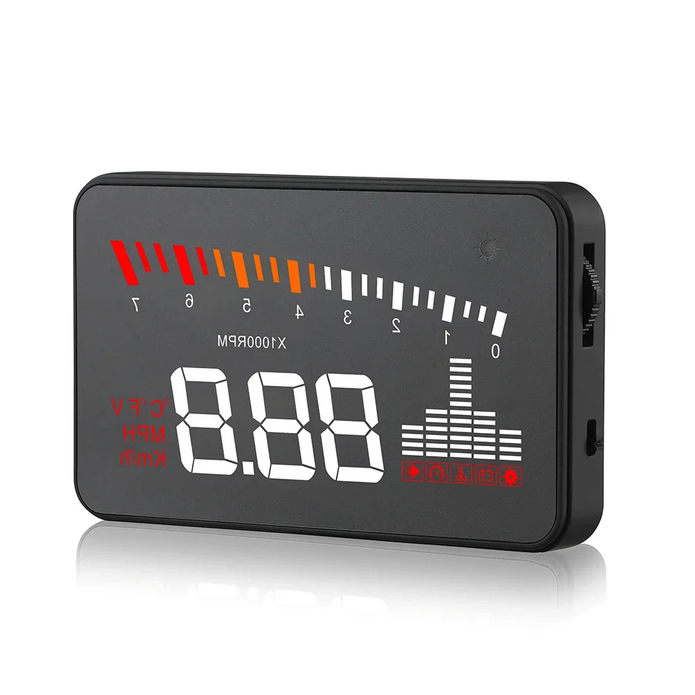 X5 자동차 OBD2 디지털 속도계 OBD 헤드업 디스플레이 디지털 RPM 수온계 전압계 온보드 컴퓨터 자동차 액세서리