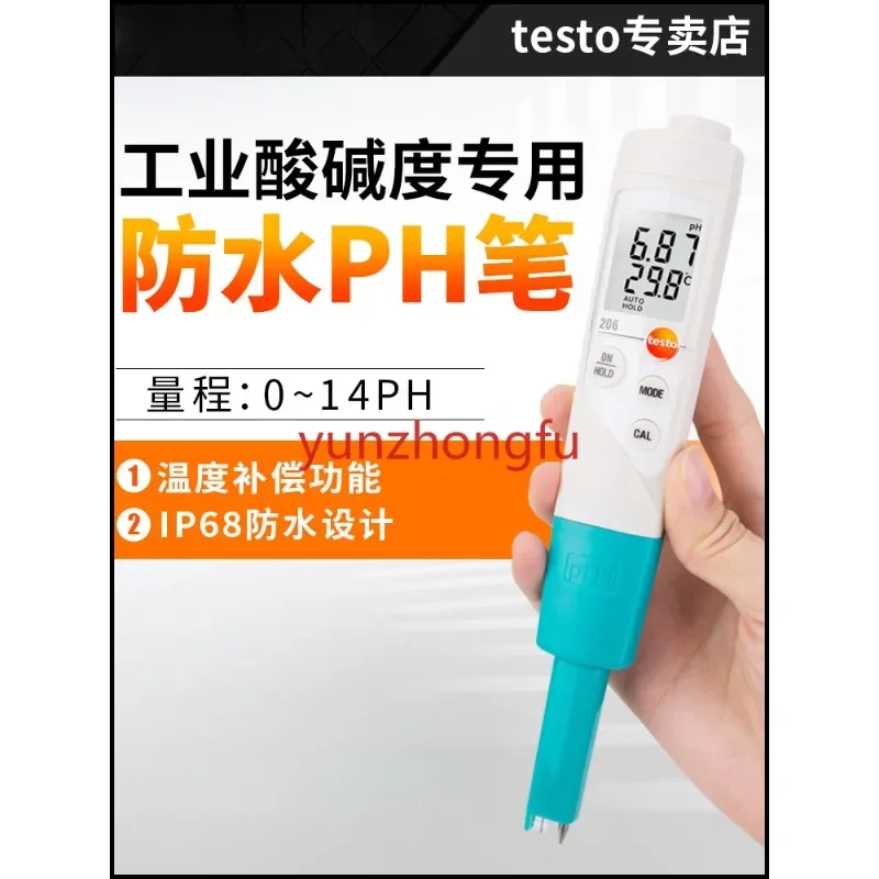

Testo206ph1/2 High Precision Semi-Solid Ph PH Meter Laboratory Test Skin Analyzer