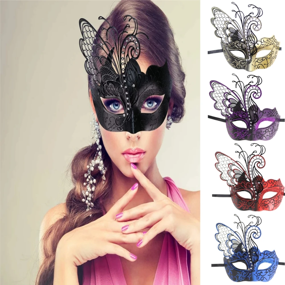 

Metallic Wrought Iron Butterfly Masquerade Mask Halloween Carnival Easter Show Party Luxury Mask Sexy Women Nightclub Masks