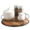 360 Degree Rotating Lazy Susan Turntable Versatile Rotating Storage Rack Round Wooden for Home Kitchen Pantry 3