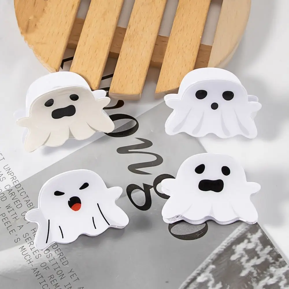 Halloween Ghost Hair Claw Funny Devil Expressions Clip Per Capelli Di Halloween Clip Per Squalo Acrilico Ghost Shark Clip Travel