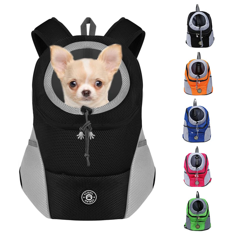 Pet Carrier Bag Pet Carrying Bag Pet Backpack Portable Double Shoulder Bag Outdoor Travel Dog Cat Front Mesh