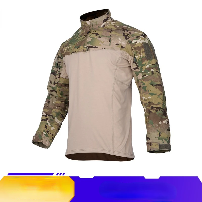 

Authentic Tactical Shirt, Men's Outdoor Long Sleeved Breathable Training Camouflage Set, New Men's CP Battle Frog Suit