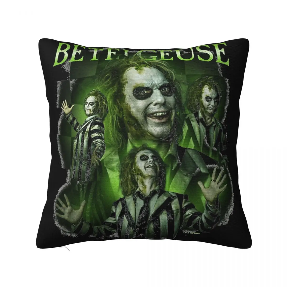 thumbnail image 1 of Funda de almohada decorativa B-Beetlejuice Betelgeuse Bootleg Merch Home Retro Halloween Flim Funda de almohada con cremallera de varios tamaños, 1 of 4