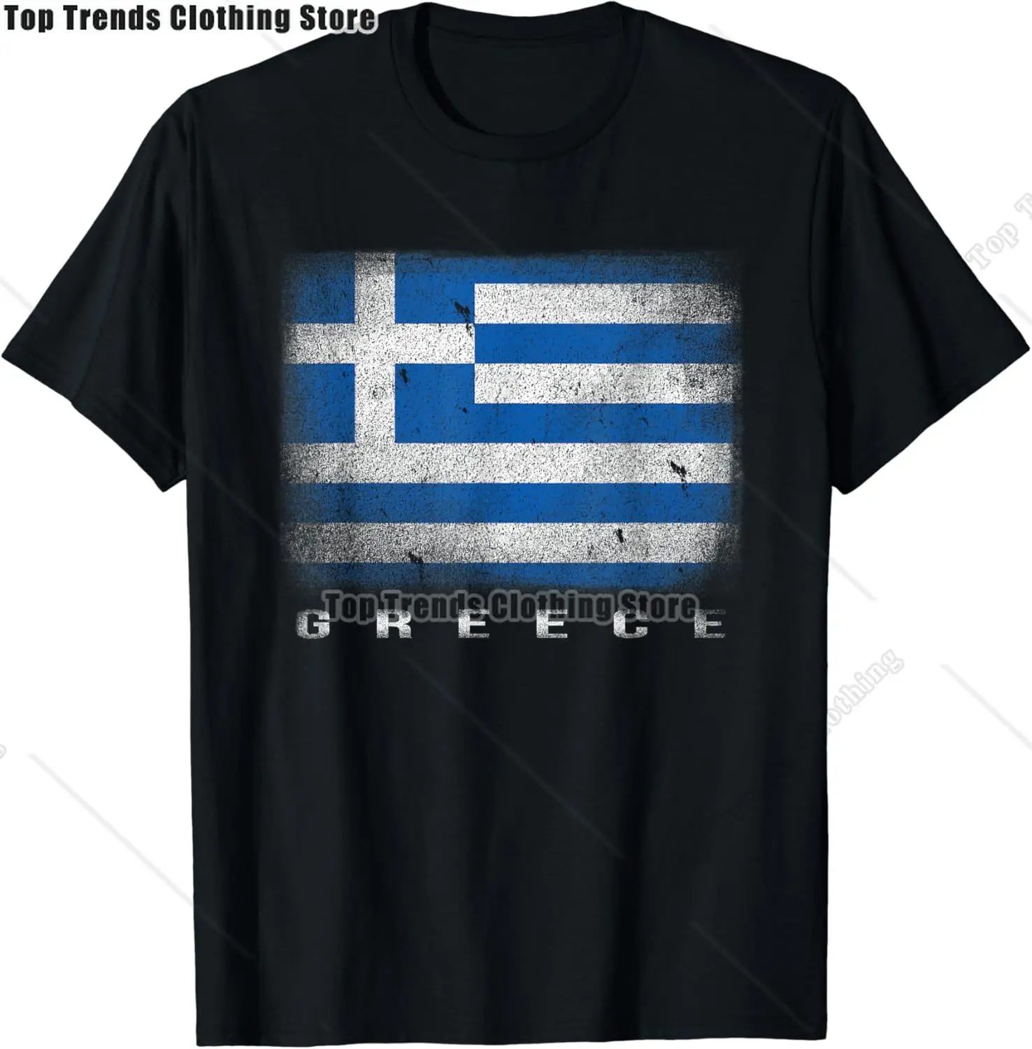 Vintage Greek Pride Heritage Graphic T-Shirt - Summer Cotton Streetwear