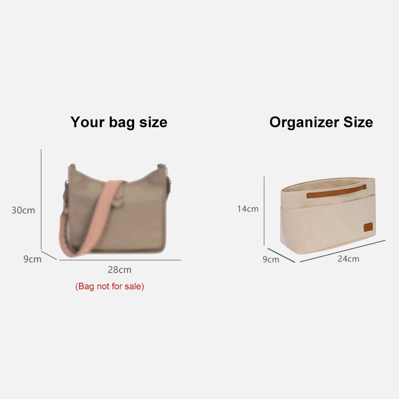 Fit for H Evelyne29 bag inner liner storage and finishing bag Insert bag Organizer Make up bag  travel essential