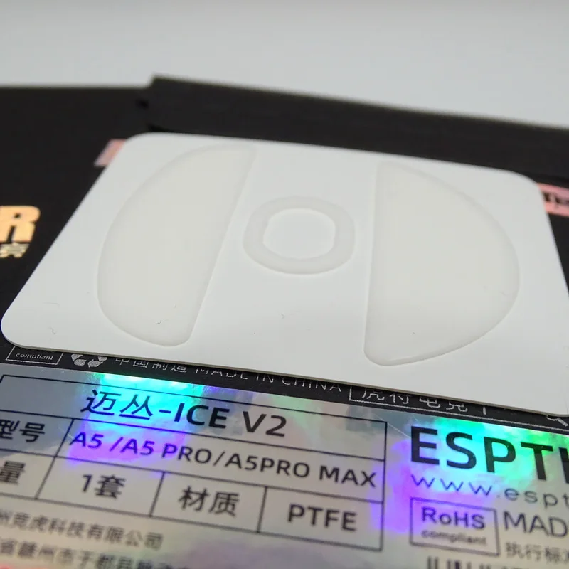 Esptiger ICE V2 마우스 스케이트, MCHOSE AX5 A5 PRO A5 PRO A5 PRO MAX A5 울트라 마우스 화이트 아크 PTFE 마우스 발 글라이드, 1 팩