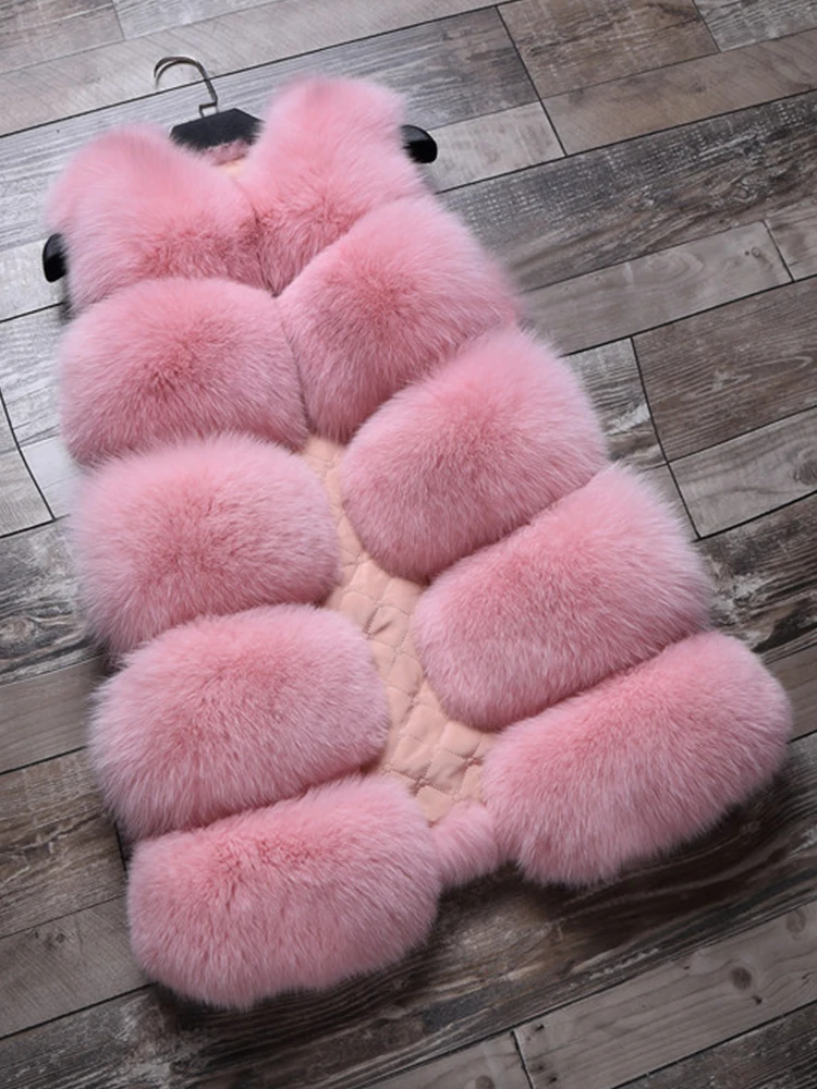 

Luxury Sleeveless Fur Coat Women 2023 Autumn Winter Fluffy Jacket Waistcoat Faux Fur Vest Fashion Lady Slim Outfits Elegant Top