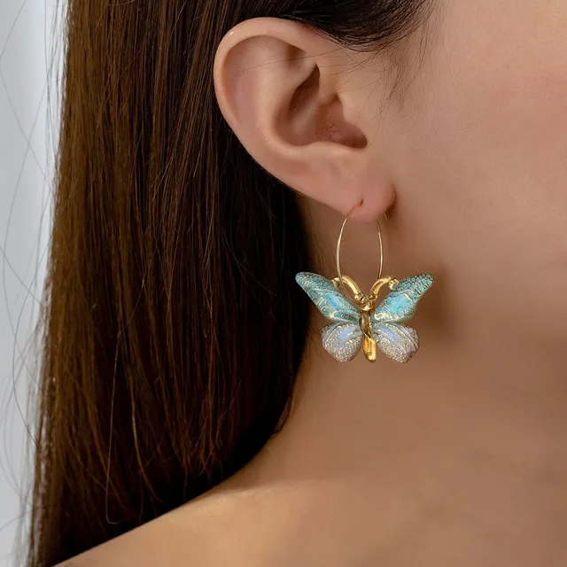 26323-2db11f.jpg Butterfly Colored Elegant Earrings Cute and Exquisite Accessories for Women