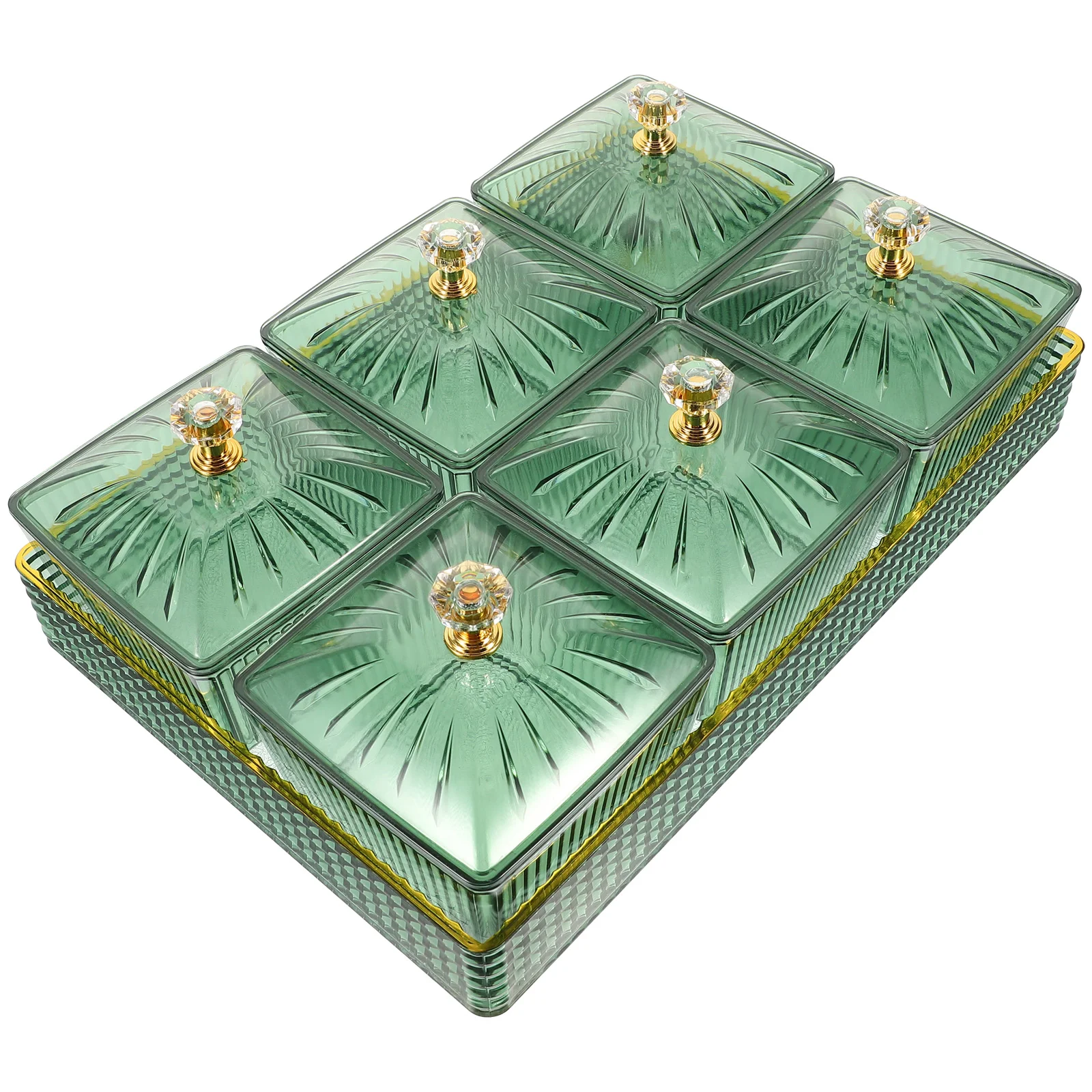 

Snack Serving Tray Divided Serving Plates Tray Snack Storage Bowl Dried Fruit Tray Lid Snack Bowl With Cover