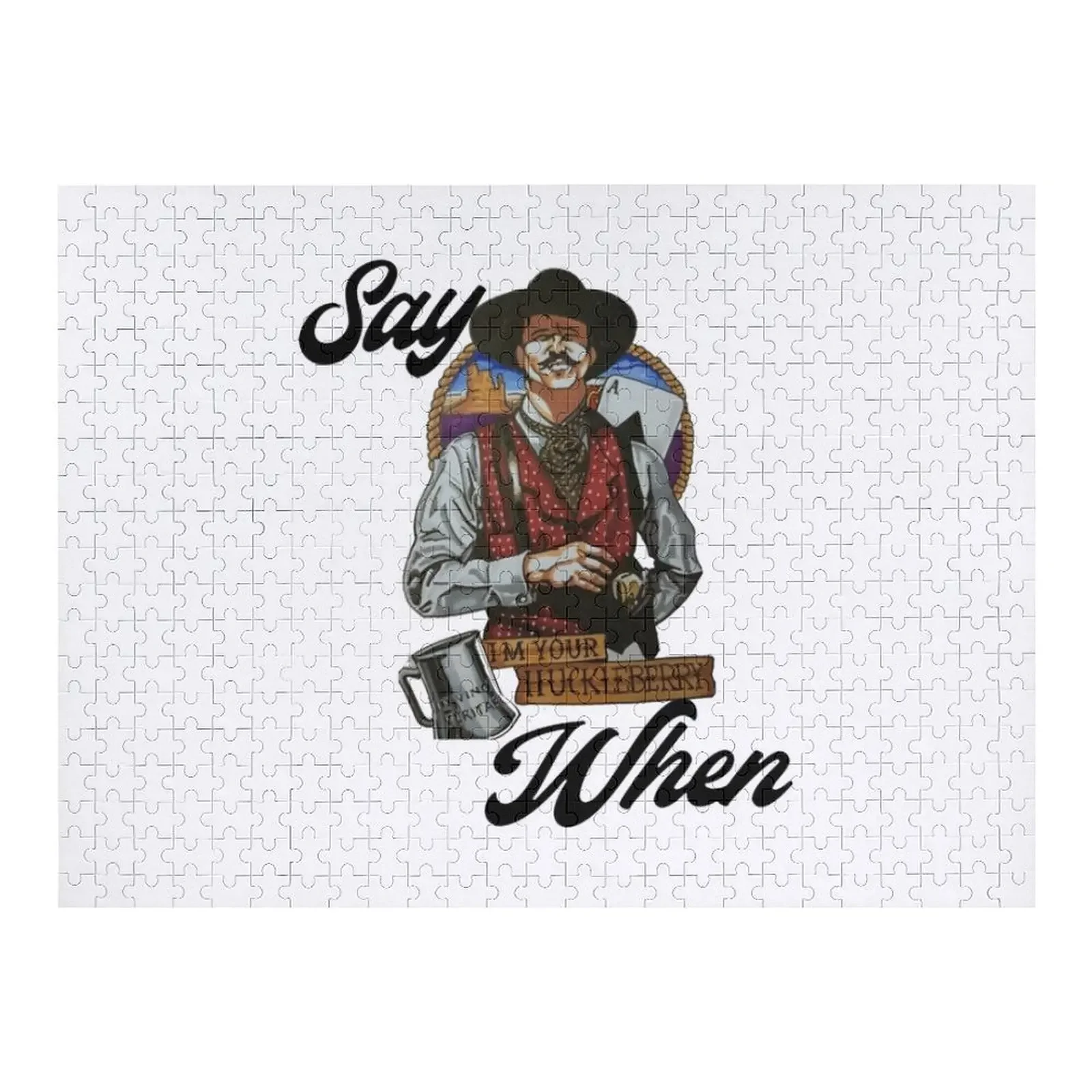 Doc Holliday Say When Jigsaw Puzzle Personalized Gift Customizable Child Gift Puzzle