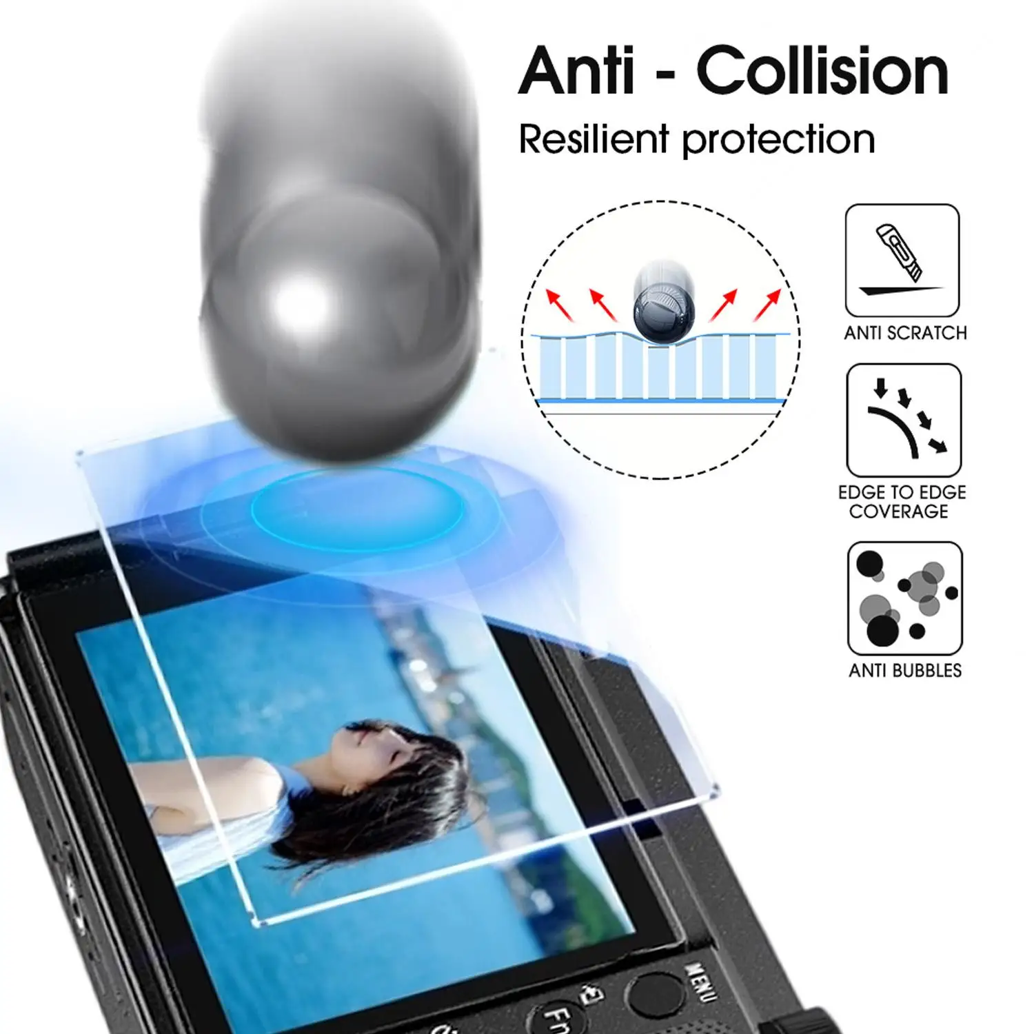 Premium Tempered Glass Screen Protector (1-4 Pack) - Durable Camera Protective Film