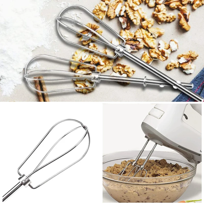 Egg Beater Two Stainless Steel Replacement Whisker Forks Four Wires For Universal Egg Beater Accessory For Mixing Food Processors