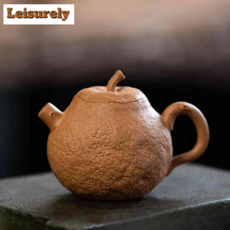 100ml Boutique Yixing Purple Clay Teapots Handmade tangerine Pot Raw Ore downhill Mud Tea Maker Kettle Zisha Tea Set Decoration