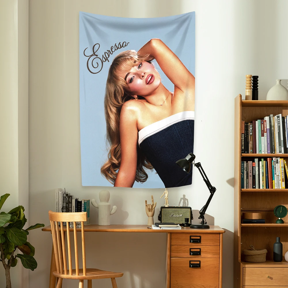American Pop Singer Sabrinas Tapestry Home Decor Wall Hanging Bedroom Dormitory Background Cloth Concert Banner tapestry decorations
