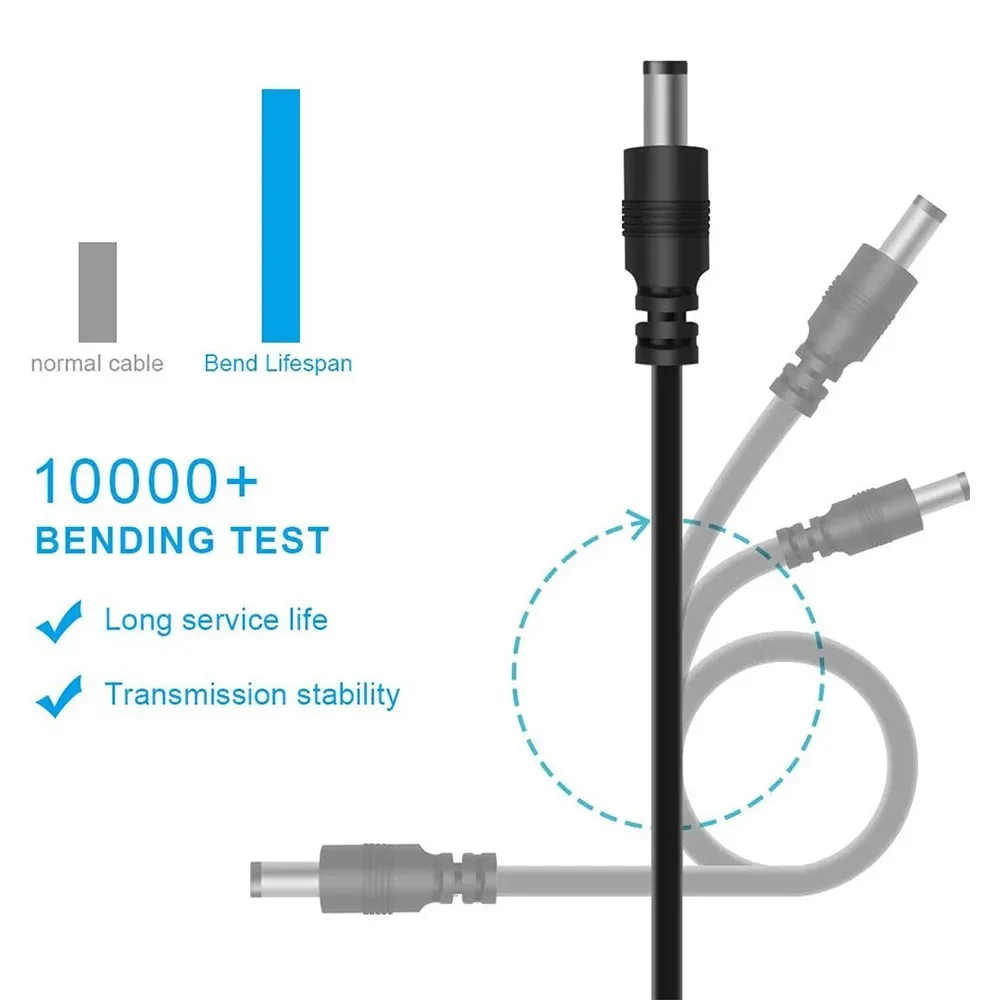 USB-DC 부스트 케이블, 5.5x2.1mm 잭 전원 코드, WiFi 라우터 모뎀 카메라 스피커 냉각 팬용 5V 전원 어댑터 와이어