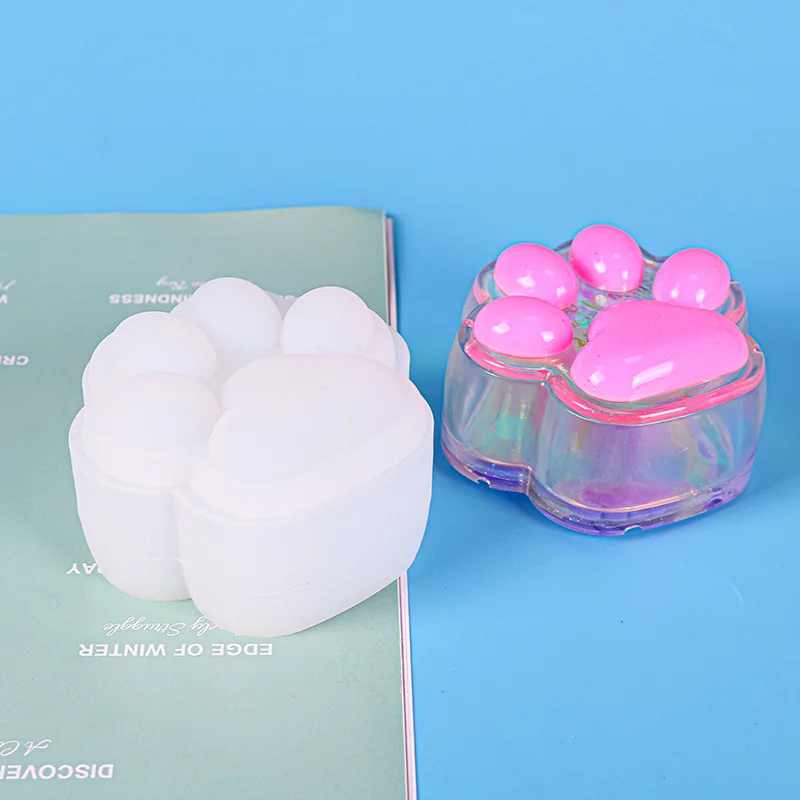 Description Picture 6 of itemCat Paw Jar Clay Silicone Molds DIY Handmade Home Storage Box Gypsum Plaster Resin Mold Candle Jewelry Organizer Making Mould