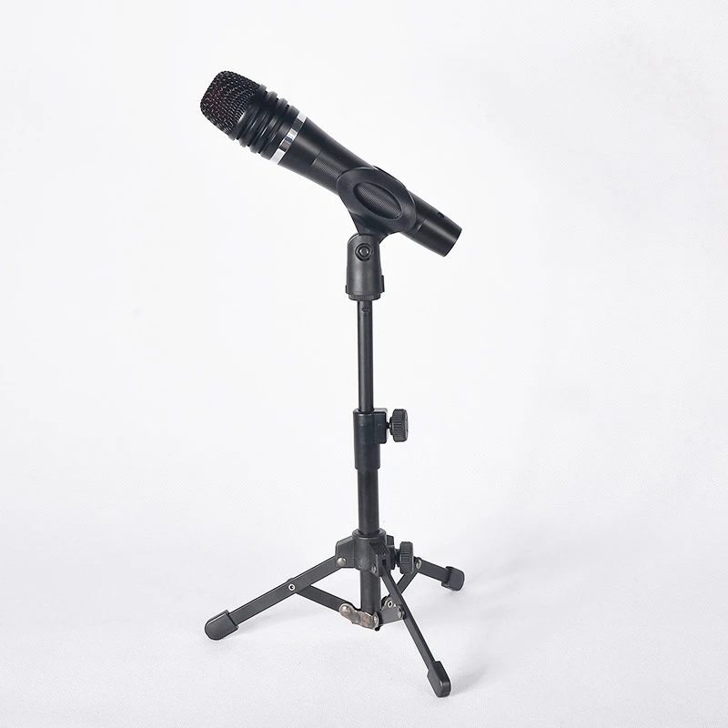 Mini Tabletop Tripod Microphone Mic Stand Holder With Threaded For Meetings Lectures Speaking And Ect