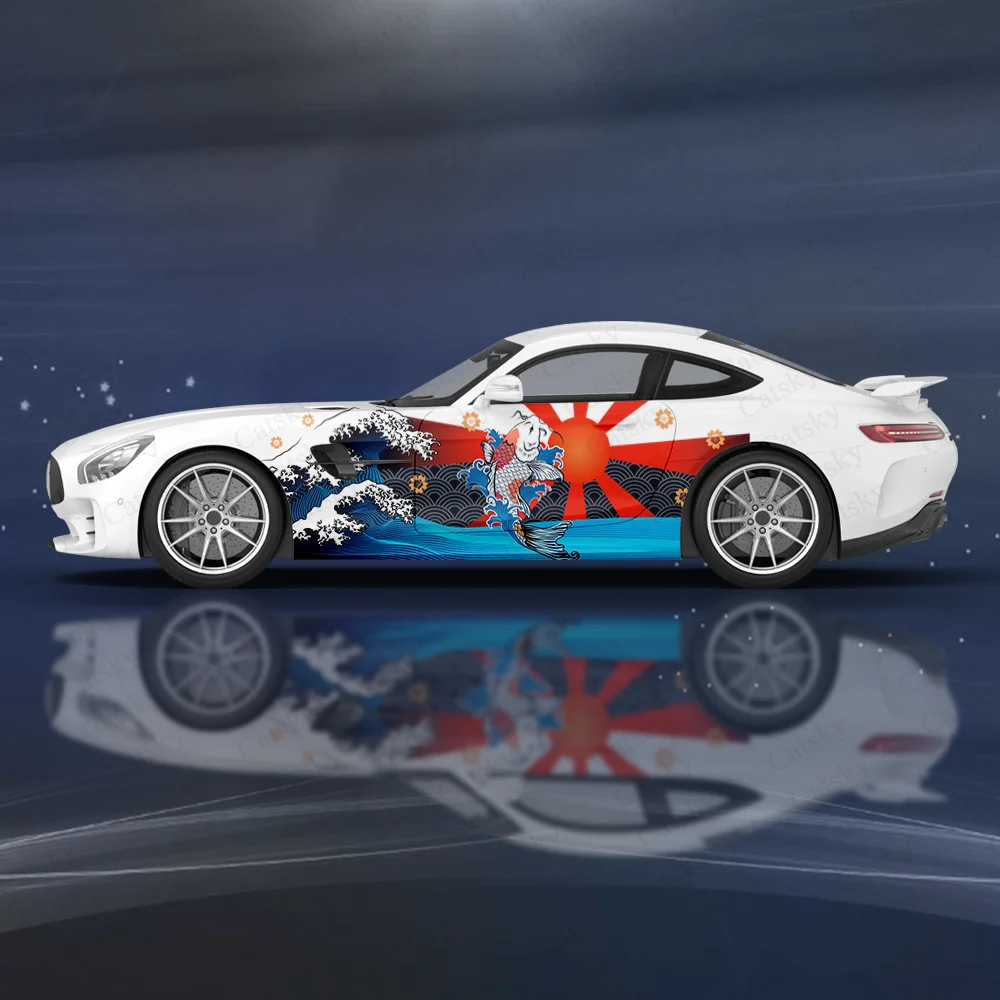 Japanese Koi Fish Car Accessories Full Wrap Sticker Car Decal
