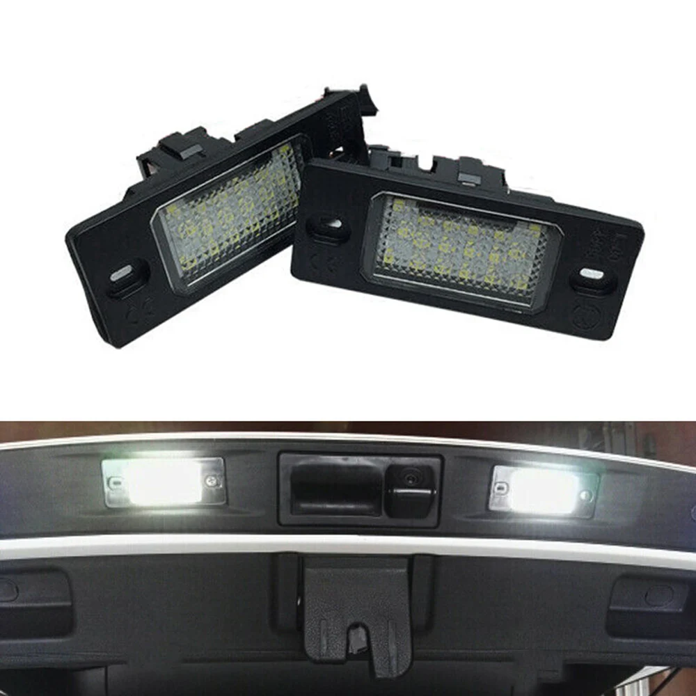 

2PCS LED License Plate Lights SMD CAN-Bus White Led Number License Plate Light Lamp For Skoda Fabia MK1 6Y Bulbs