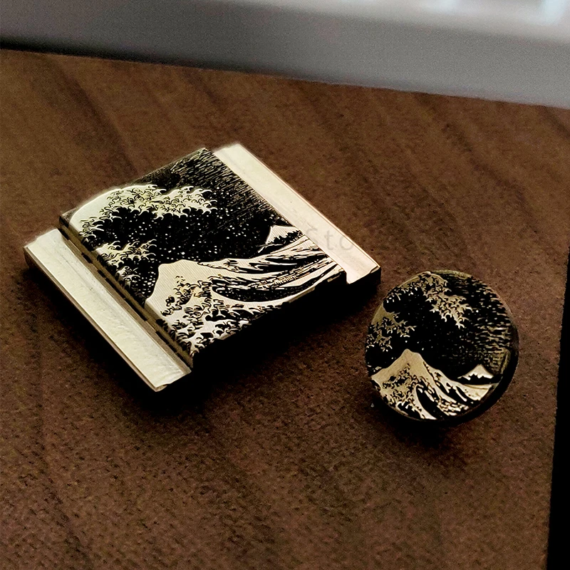 

Винтажные латунные популярные ботинки, крышка kanagawa, кнопка спуска затвора для камеры canon, nikon, Fujifilm, sony, leica, Аксессуары Для беззеркальных камер