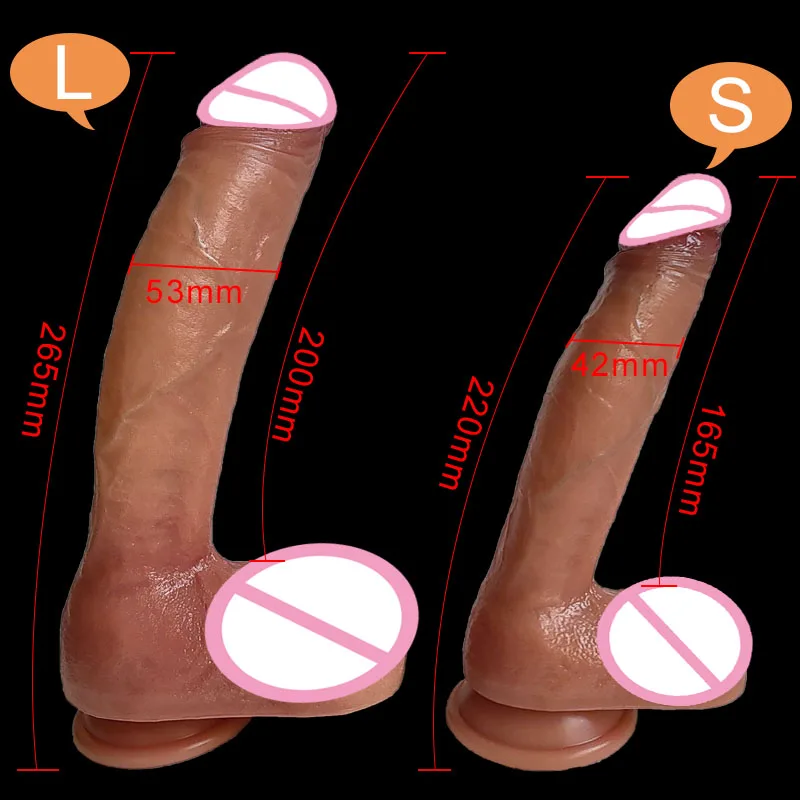 

Super Real Skin Silicone Big Huge Strapon Dildo Realistic Suction Cup Cock Male Artificial Rubber Penis Dick Sex Toys For Women