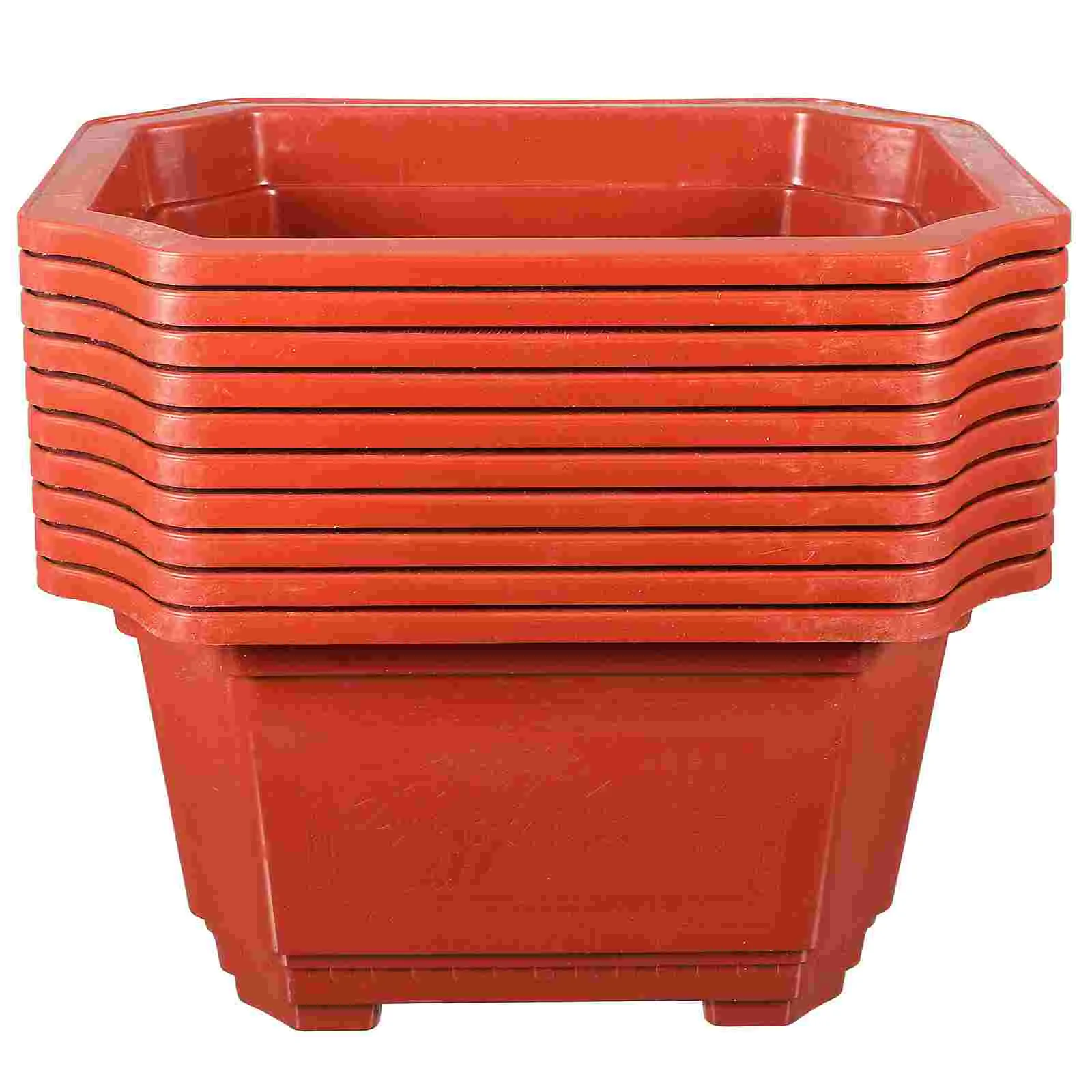 

10pcs Bonsai Pot Rectangular Flowerpot Bonsai Planter Plastic Plant Pots Thicken Planter