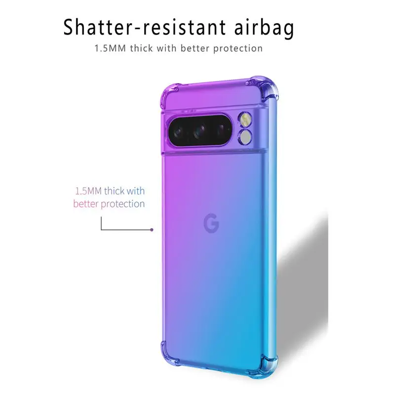 Gradient Airbag TPU Shockproof Protective Phone Case Cover