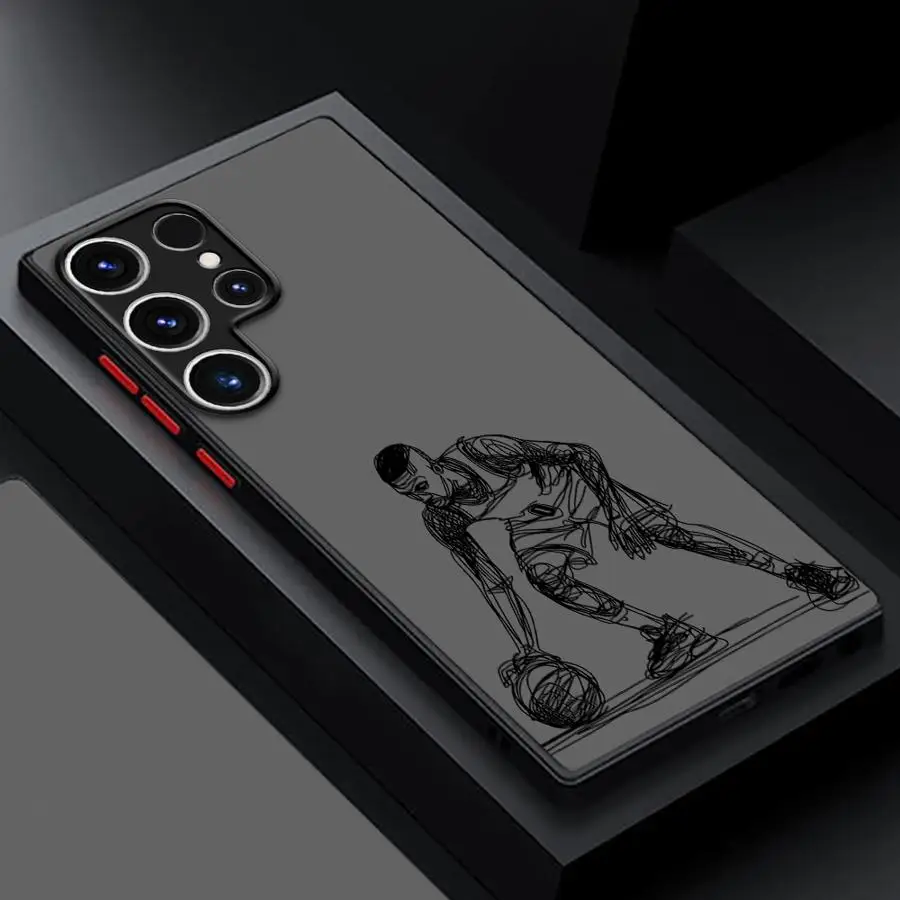 Cartoon Basketball Star Sports Black Edge Phone Case