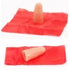 Magic Trick Props Close Up Vanish Appearing Plastic Finger Thumb Tip + Red Silk Stage Show Props Rubber Prank Toy Tool Gifts 2