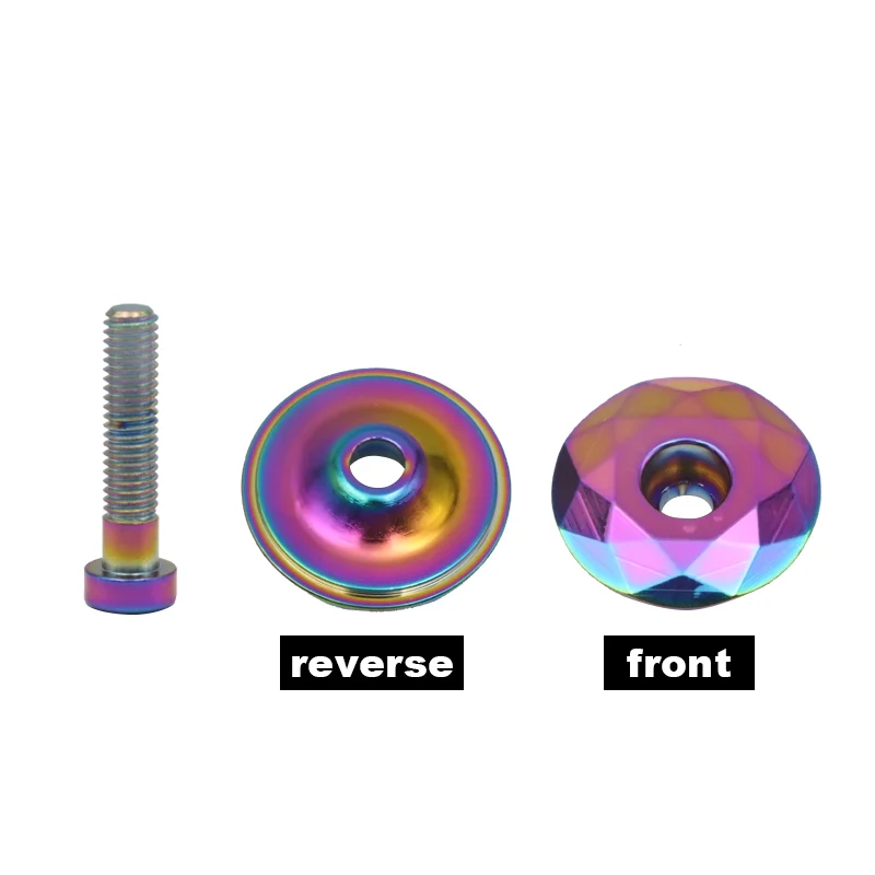 Description Picture 3 of itemBicycle Stem Top Cap Aluminum Alloy Rainbow Color MTB Bike Stem Headset Cover Cycling Accessories For 28.6mm Fork Head Tube