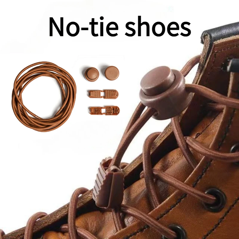 1쌍 묶지 않는 운동화 신발끈 탄성 코드 끈 조절 가능한 버클 3mm 고무 끈 절..