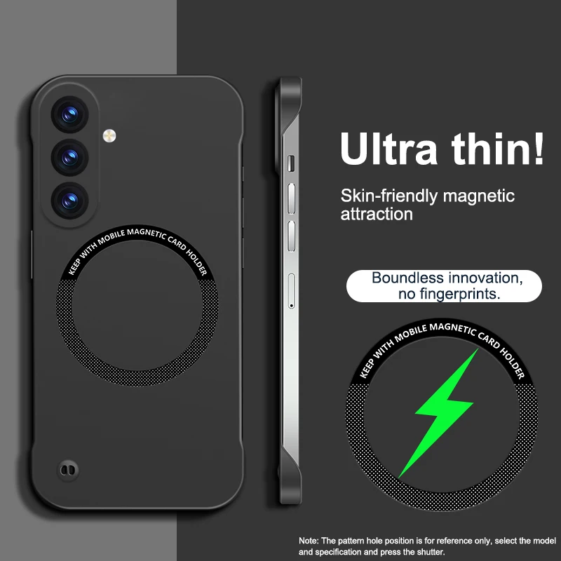 Ultra Thin Frameless Magnetic Matte Phone Case