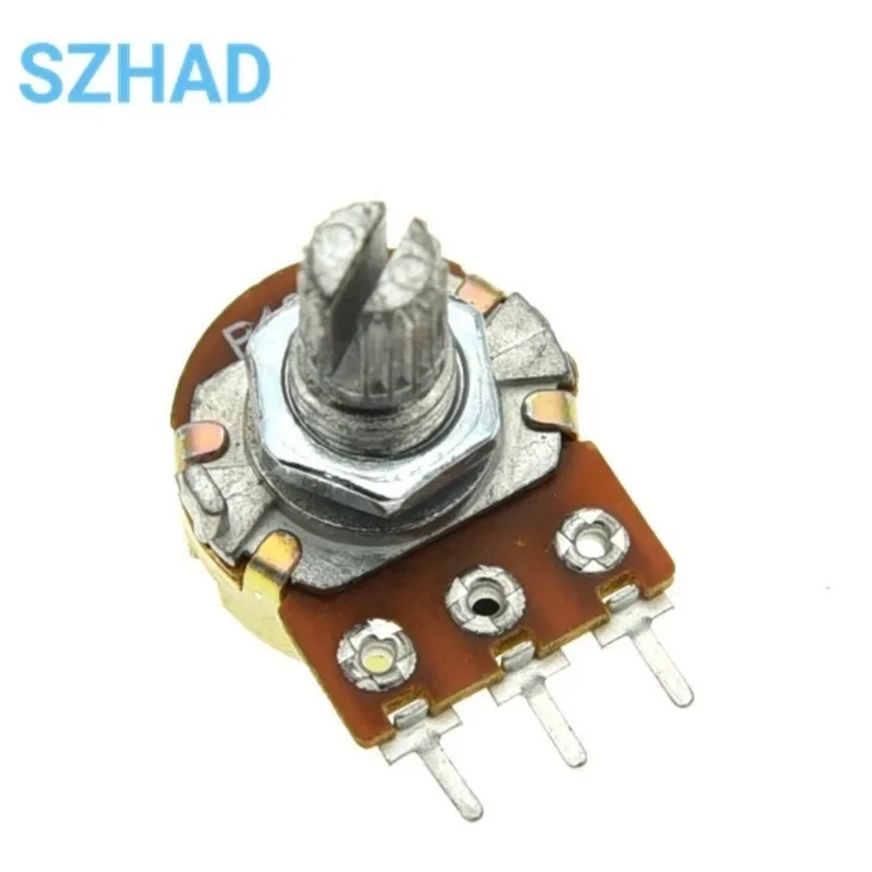 Multiturn Potentiometer Linear Potentiometer Rotary Potentiometer Potentiometer Kit Trimmer Potentiometer Electronic Components WH148 Single Joint Amplifier Potentiometer 10K 20k 50k 100k 500k..... L: 15MM 5Pcs/bag