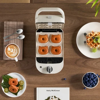 600W Electric Sandwich Maker Waffle Machine Double-Sided Heat 220V Breakfast Multi-baker Toaster for Baking Pancakes