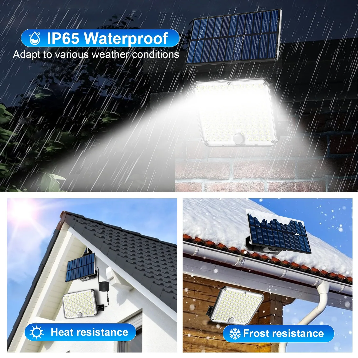 Split Solar Lights Outdoor Waterproof with Motion Sensor Flood Solar Light Remot