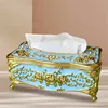 Victorian Decor Facial Tissue Box Holder Cover Bathroom Office, Silver Plastic Tissue Holder 3