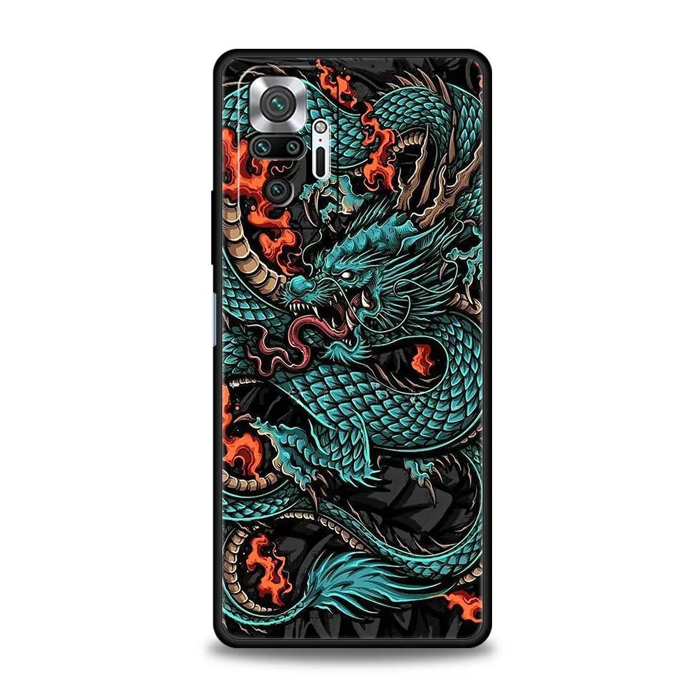 Black Dragon Design Phone Case - Sleek Protective Cover