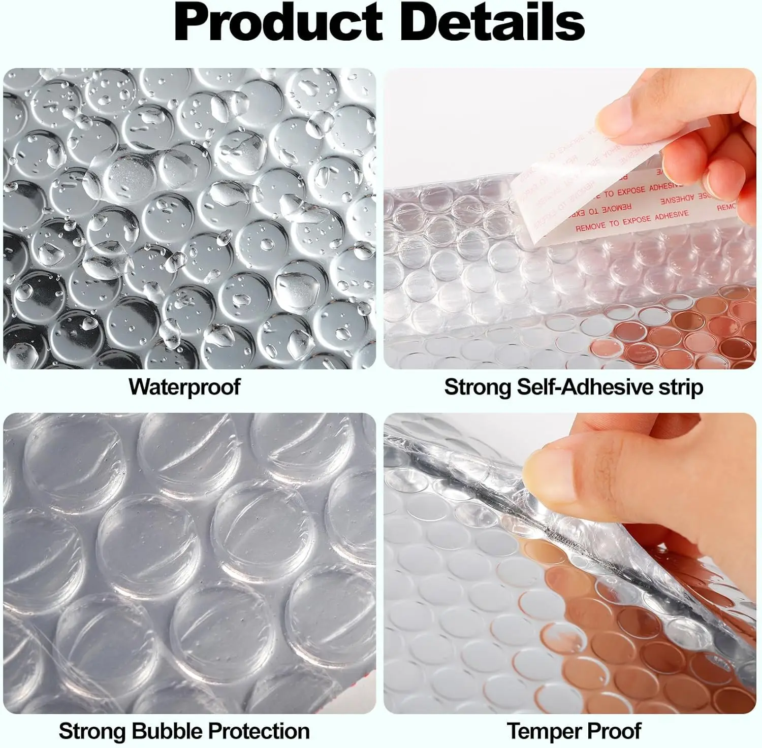Silver Padded Bubble Mailers - Self-Sealing Shipping Envelopes