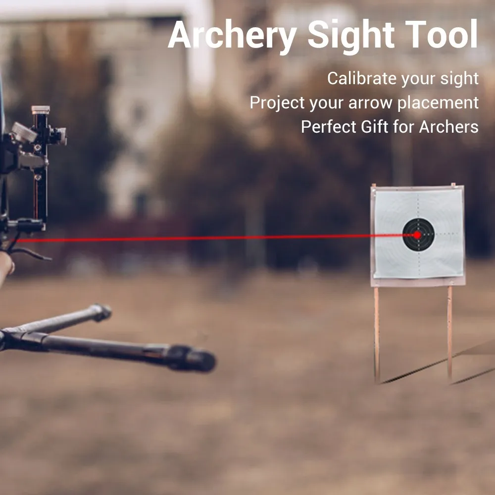 Arrow Bore Sight Red Dot Laser Boresighter Tactical Archery Crossbow Compound Bow Sight Tool for Outdoor Hunting Target Shooting