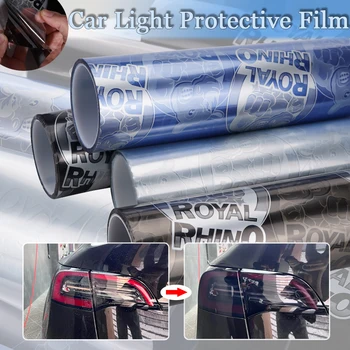 Pellicola Protettiva per Fari Auto, Pellicola Vinilica Cambia Colore Nero Blu per Fari, Fanali Posteriori, Fendinebbia, Decorazione per Auto e Moto