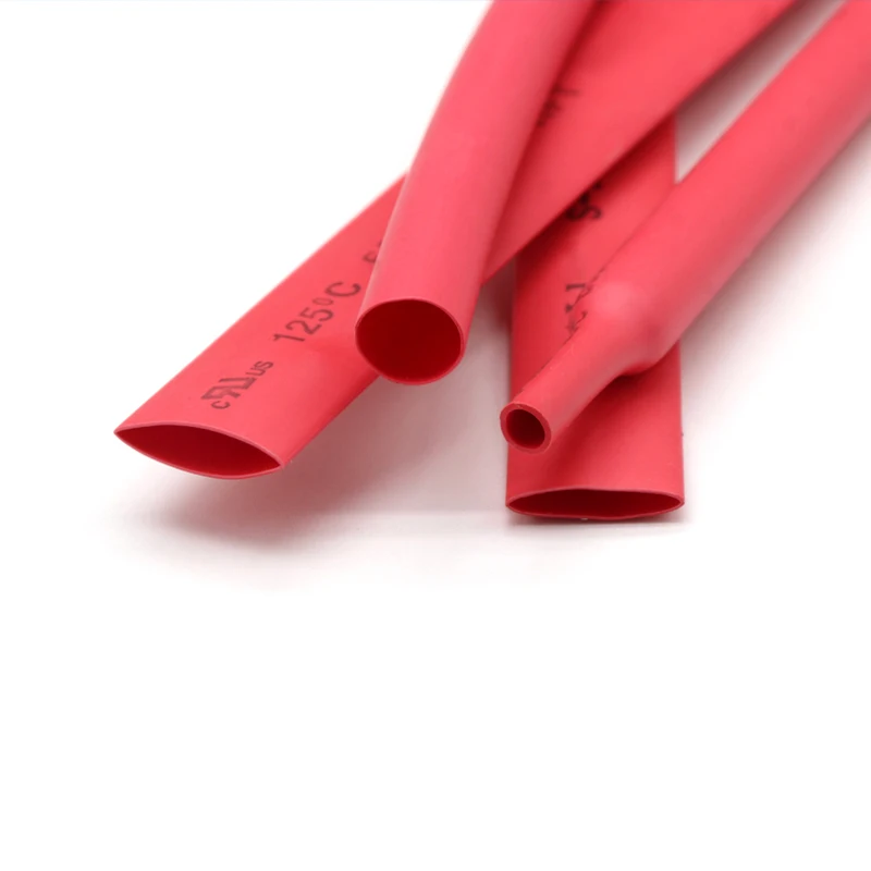 Heat Shrink Tube 1 Meter Red Dia 1 2 3 4 5 6 7 8 9 10 12 14 16 20 25 30 40 50 mm Heat Shrink Tube 2:1 Polyolefin Thermal Cable Sleeve Insulated