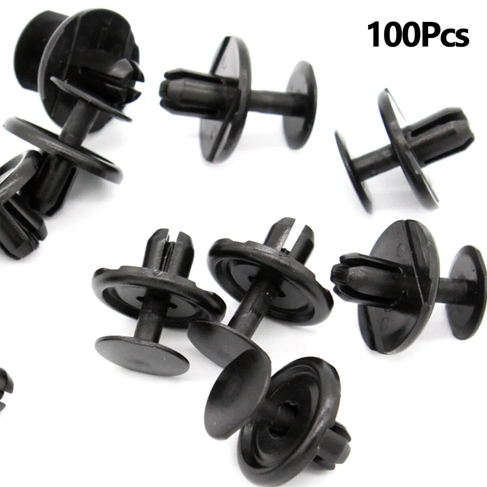 90467-07214 100 Pcs Nylon Clip Car Accessories 20mm X 9mm Black Nylon Fender Liner Retainer Fits Into 7mm Hole