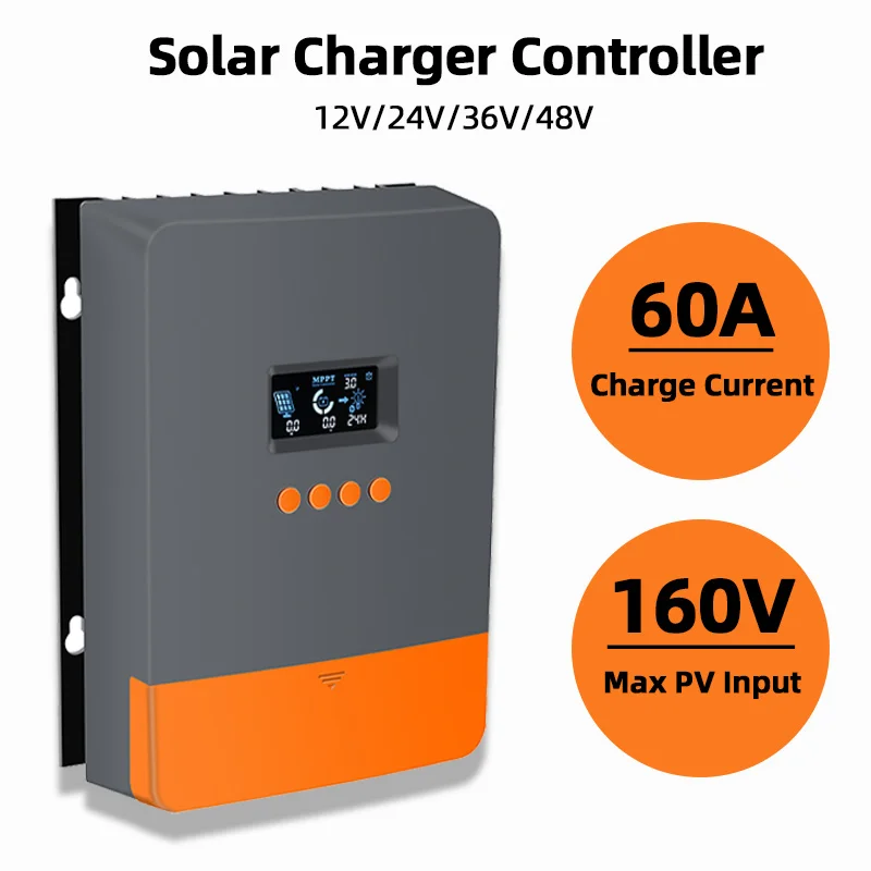 Mppt 60a Solar Charger Controller 12v/24v/36v/48v Energy Storage