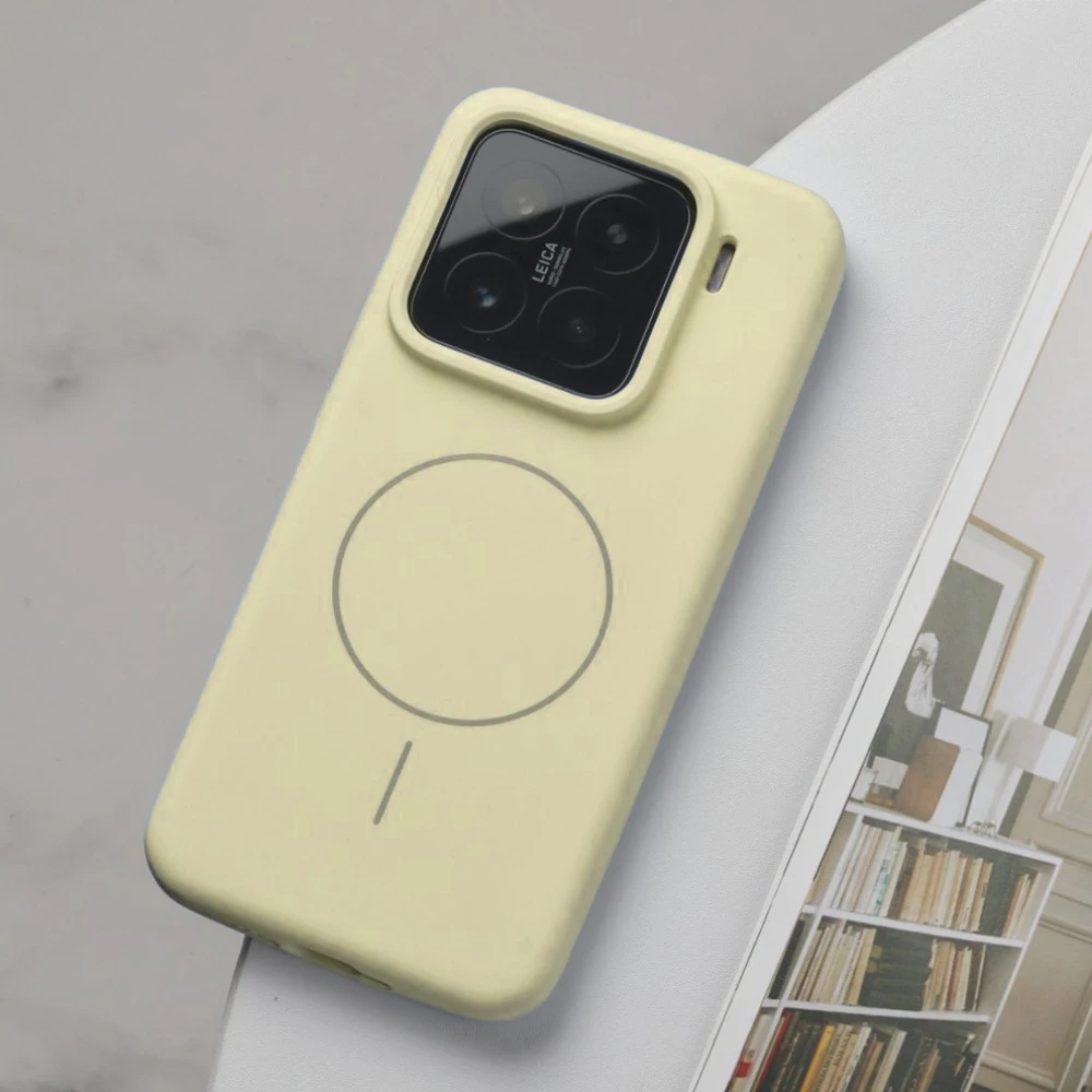 Premium Liquid Silicone Shockproof Magnetic Wireless Charging Case - Flocking Cover