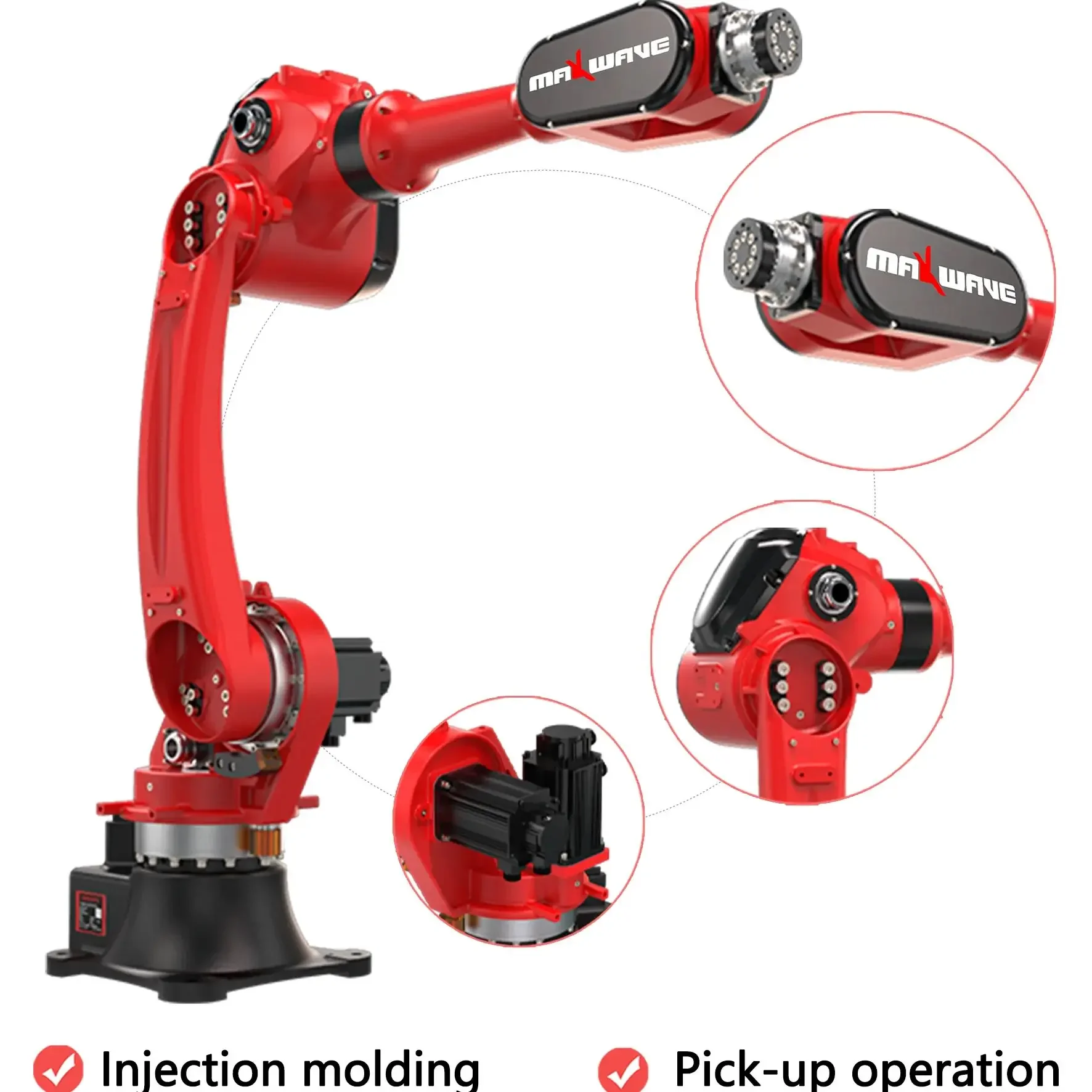 Braccio robot industriale a 6 assi ad alta affidabilità costruito per operazioni 24 ore su 24, ore su 24, 7 giorni su produzione di massa Linee di saldatura e assemblaggio - immagine 3