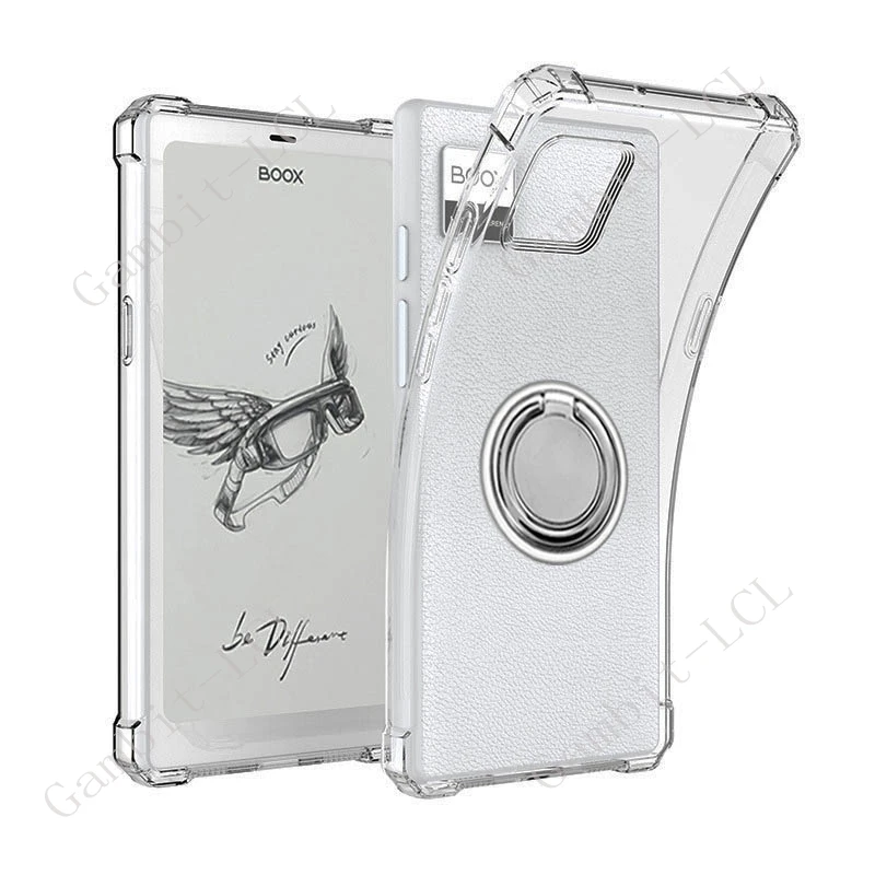 Clear TPU Soft Cover with Back Ring Holder and Anti-Fall Protection
